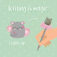 Bolígrafo Luminoso Writing is Magic Kitty - Legami - Tienda Diseñarte