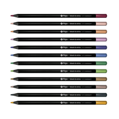 Lápiz supersoft Black & White 24 colores - Filgo - Tienda Diseñarte