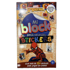 Mi block Spiderman para colorear con stickers