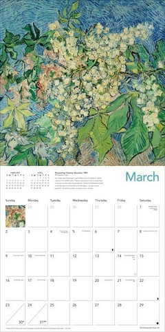 Calendario de pared de Vincent van Gogh Blooms 2025 - Flame Tree en internet