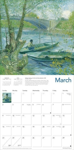 Calendario de pared de paisajes de Vincent van Gogh 2025 - Flame Tree - comprar online