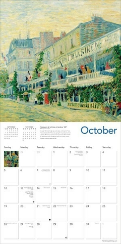 Calendario de pared de paisajes de Vincent van Gogh 2025 - Flame Tree en internet