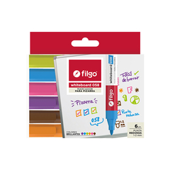 Set 6 Marcador para pizarra Whiteboard 058 - Filgo