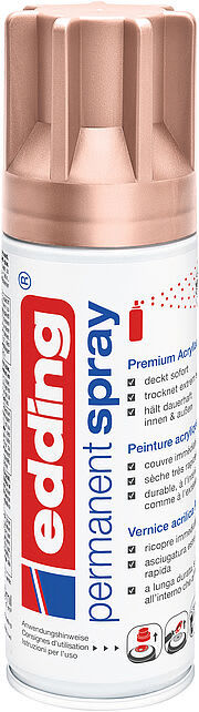 Spray Permanente Pintura Acrílica Oro Rosa Brillante 200ml. Edding