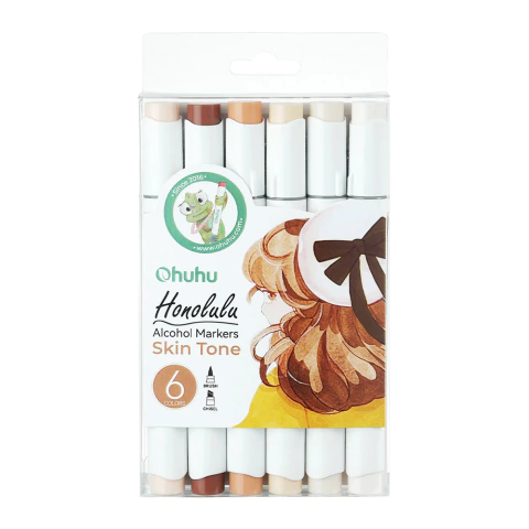 Set marcadores Honolulu - Tonos Piel - Ohuhu