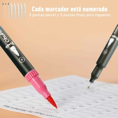 Set 100 marcadores doble punta Maui Ohuhu - tienda online