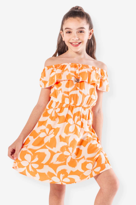 VESTIDO FLORAL FIBRANA NIÑA (1252) - comprar online