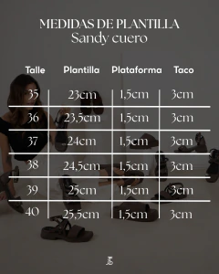 Imagen de SANDALIA SANDY CUERO NEGRO