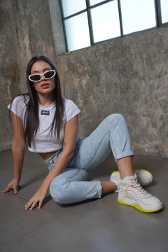 Blake Cuero Blanco y Lima - Juanita Shoes