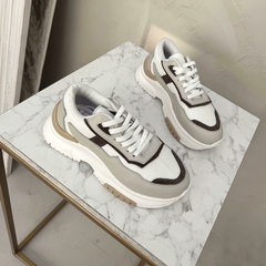 California Cuero Blanco y Beige