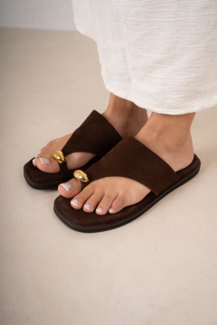 SANDALIA ARANZA GZA. CUERO CHOCOLATE - Juanita Shoes