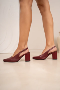 STILETTO LUCCA CUERO CHERRY - Juanita Shoes