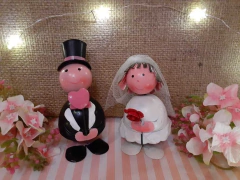 souvenir o adorno para torta pareja de novios de metal - comprar online