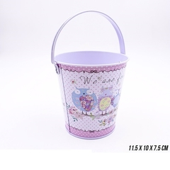 Balde metálico buho 10.5cm - Somos tu Evento