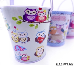 Balde metálico buho 10.5cm - comprar online