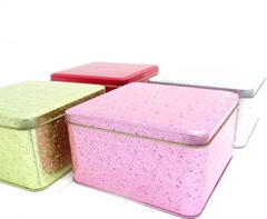 Latas Cuadradas Con Diseño De Estrella 15cm - comprar online