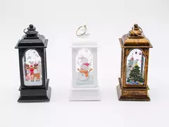 mini farol navideño con luz led