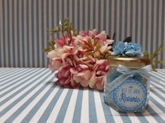 Souvenir Frascos Personalizado Con Florcitas Y Pastillita - Somos tu Evento