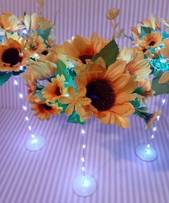 centro de mesa ramo de girasoles con luz led - comprar online