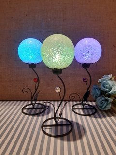 Centro De Mesa Candelabro Luz Led Multicolor 15 Años - Somos tu Evento