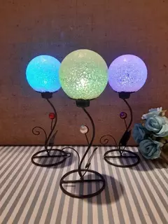 Centro De Mesa Candelabro bola Led multicolor con espejo - comprar online
