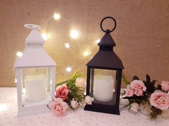 Candelabro Centro De Mesa Farol Vela Luz Led 24cm