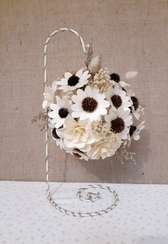Centro de mesa rustico floral