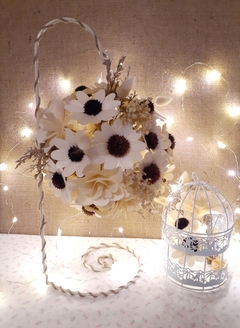 Centro de mesa rustico floral - Somos tu Evento