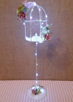 centro de mesa jaula led 40cm en internet