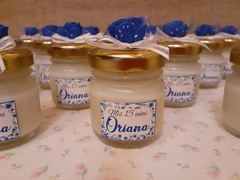 frasquito con vela de soja aromatica con flores - comprar online