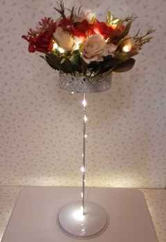 Centro de mesa rejita flores y luz led 40 cm en internet