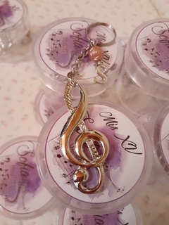 llavero clave de sol con cajita personalizada - tienda online