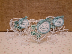 Souvenir Carroza Corazon Con Flores 15 Años, Casamiento - Somos tu Evento