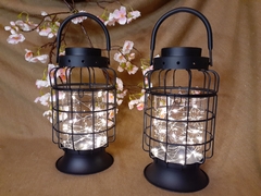FAROL NEGRO ESTILO INDUSTRIAL CON LUCES LED - comprar online