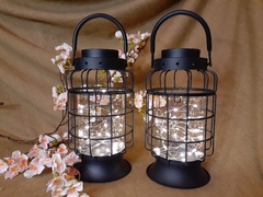 FAROL NEGRO ESTILO INDUSTRIAL CON LUCES LED en internet