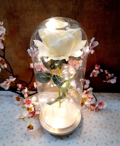 centro de mesa Rosa encantada 27cm la bella y la bestia - comprar online