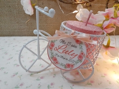 Souvenir Mini Bici redonda Con Vela Y Tarjeta en internet