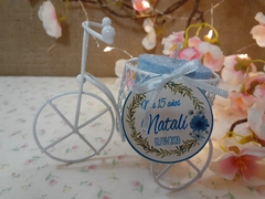Souvenir Mini Bici redonda Con Vela Y Tarjeta - Somos tu Evento