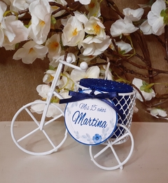 Souvenir Mini Bici redonda Con Vela Y Tarjeta - Somos tu Evento