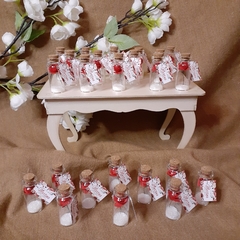 souvenir frasquito con rosa y givre - tienda online