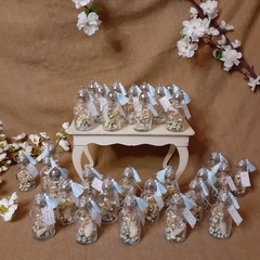 souvenir frasquito con flores secas y borla - Somos tu Evento