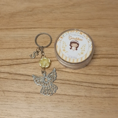llavero angel con cajita personalizada - tienda online