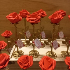 souvenir rosa tallo 10 cm