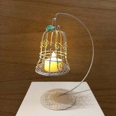 Jaulita con pie y vela led souvenir
