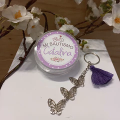 llavero mariposa con cajita personalizada - comprar online