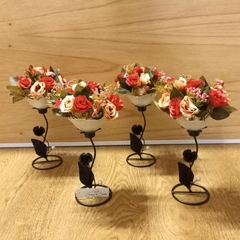 Centro De Mesa candelabro Con Flores - comprar online