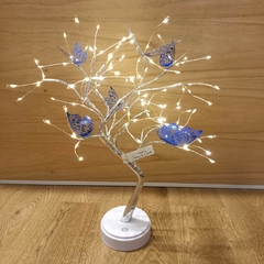 CENTRO DE MESA ARBOL CON LUCES LED Y MARIPOSAS