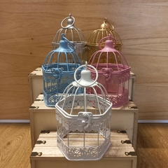 Centro De Mesa Jaula hexagonal 19cm - Somos tu Evento