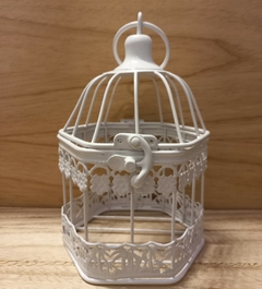 Centro De Mesa Jaula hexagonal 19cm - comprar online