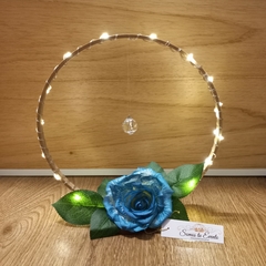 Centro de mesa Aro con Rosa y Luz LED - comprar online
